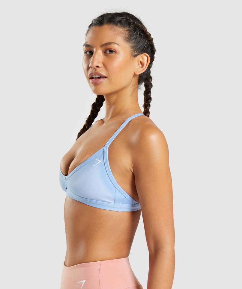 Women's Gymshark Minimal Sports Bra Blue | CA 8D5N01